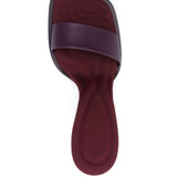 Mules in pelle con punta quadrata in viola The attico - donna 
