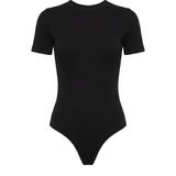 Body opaque a maniche corte in nero Wardrobe NYC - donna 