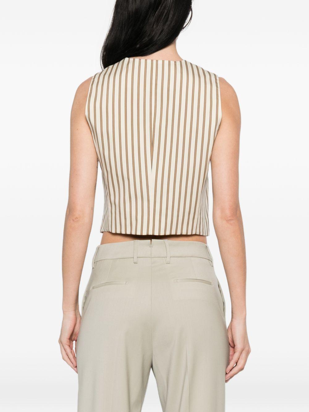 Gilet Fauno in beige e bianco Max Mara - donna 