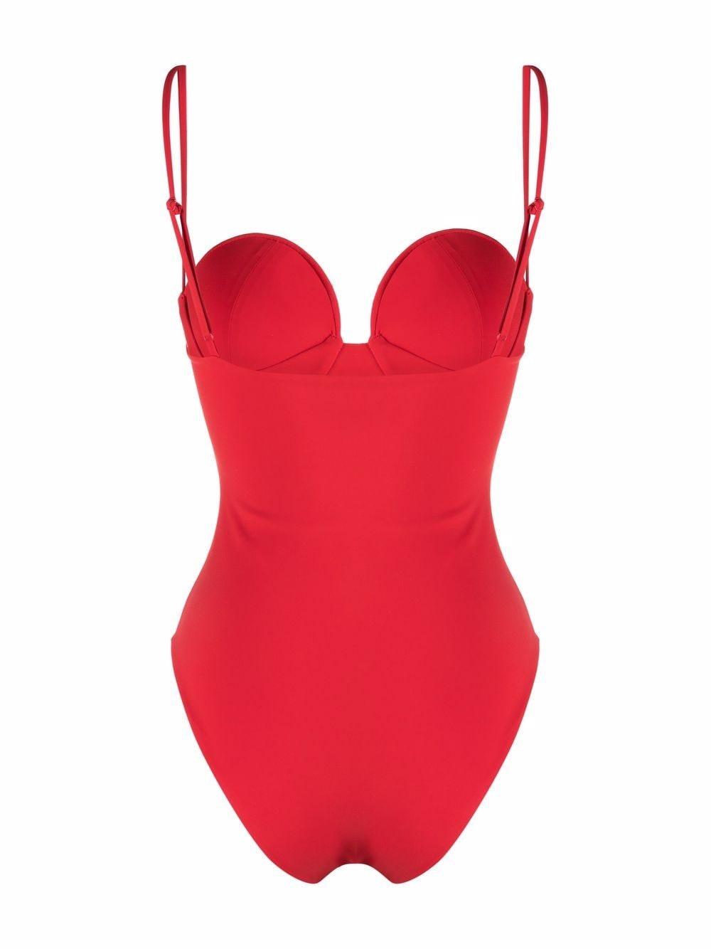 Costume intero con scollo a cuore in rosso - MAGDA BUTRYM -  donna 