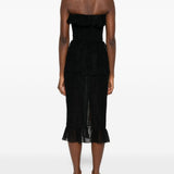 Abito con ruches in nero Alessandra Rich - donna 