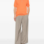 Polo con bottoni in arancione Kiton - uomo 