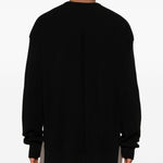 Maglione girocollo a maniche lunghe jumbo in nero Rick owens - uomo 