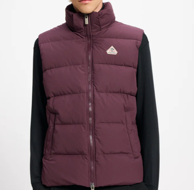 Gilet imbottito con cappuccio spoutnic in viola Pyrenex - unisex 