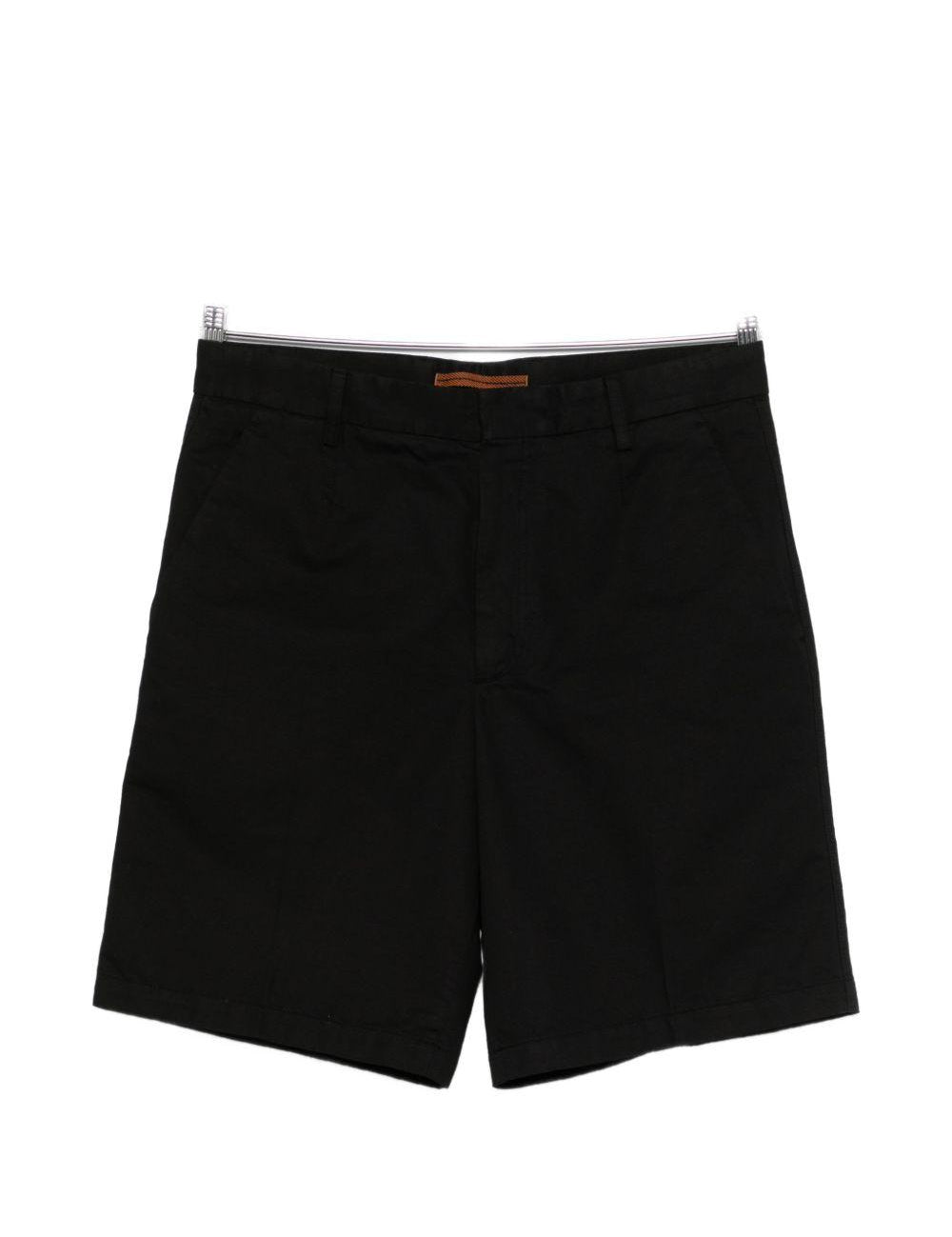 Pantaloncini con parte anteriore piatta in nero Zegna - uomo 