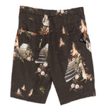 Pantaloncini con stampa floreale in nero Undercover - uomo 