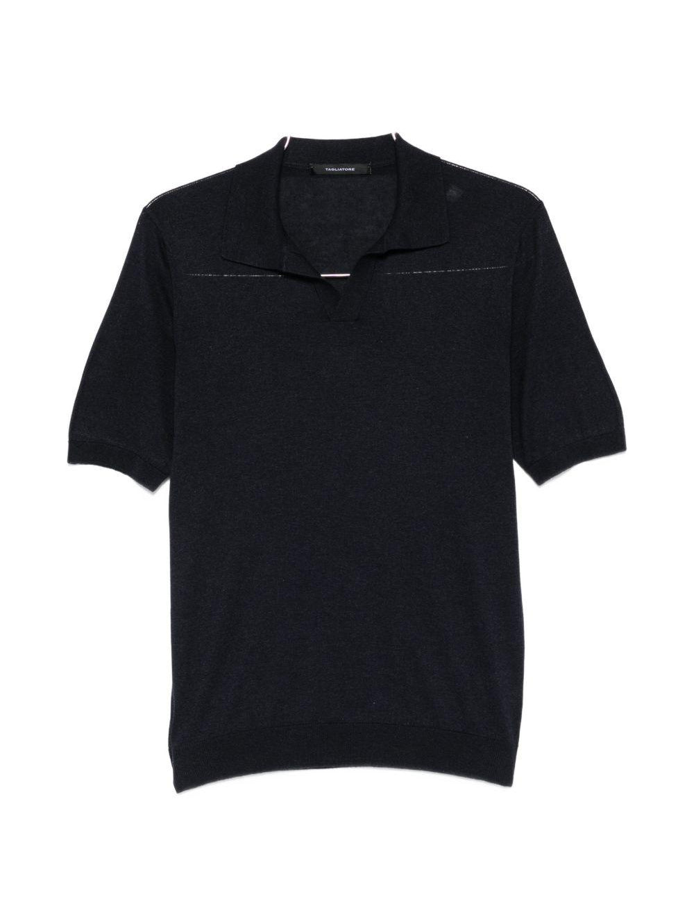Polo a maniche corte in blu Tagliatore - uomo 