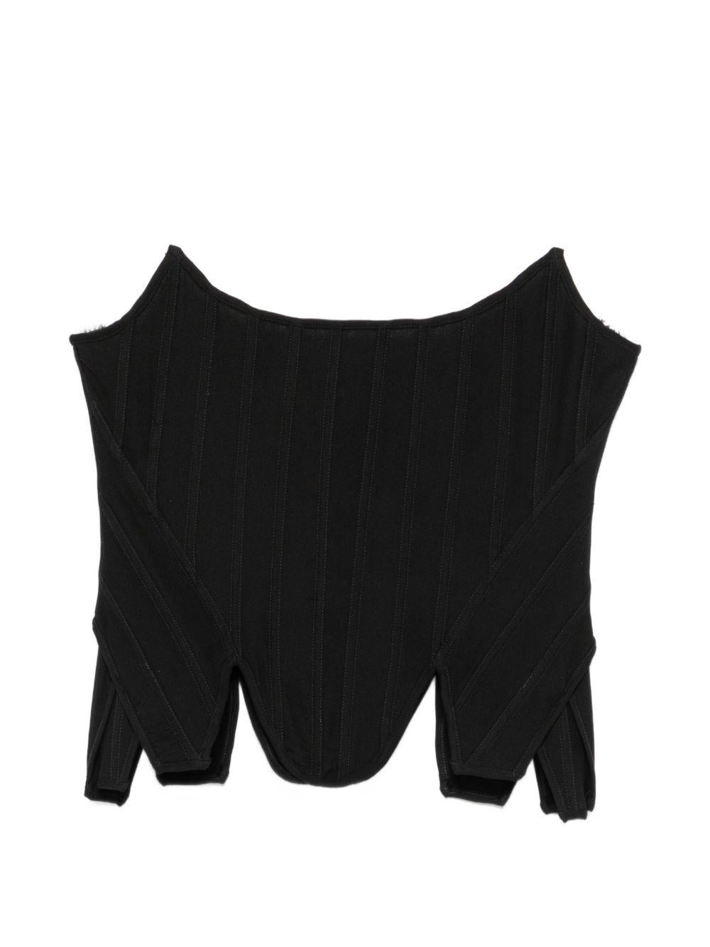 Top stile bustier in nero 