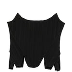 Top stile bustier in nero 