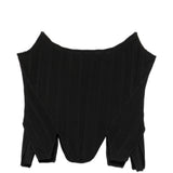 Top stile bustier in nero 