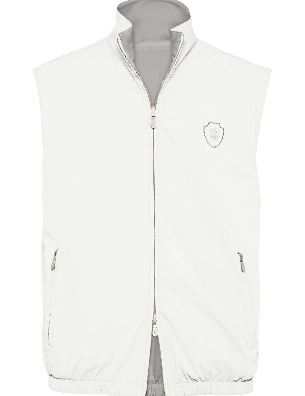 Gilet reversibile in biancoBrunello cucinelli - uomo 