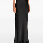 Gonna maxi con finitura satinata in nero Norma kamali - donna 