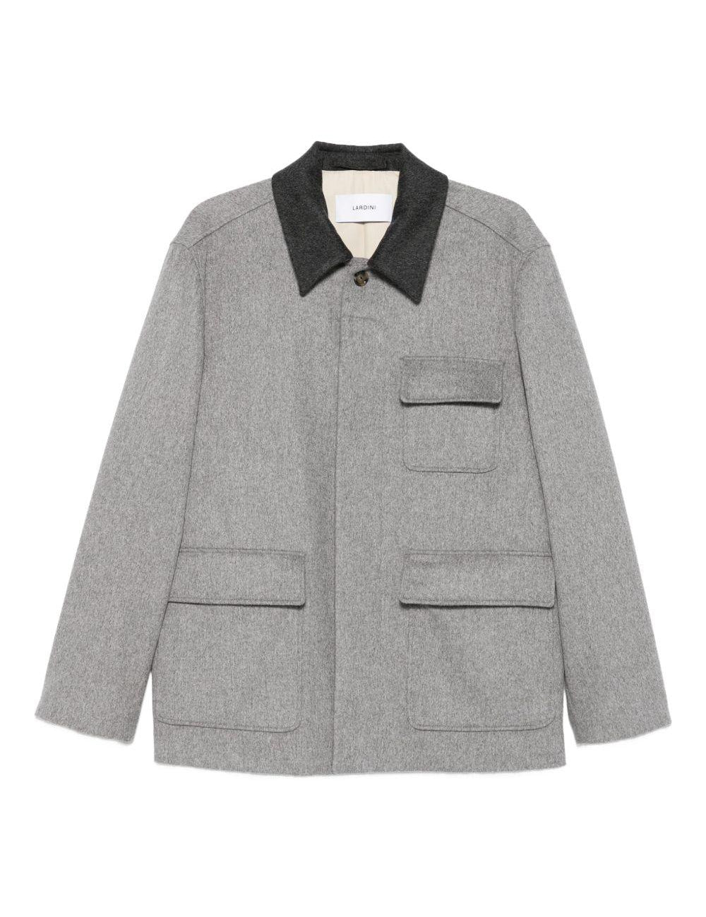 Giacca-camicia con tasche in grigio Lardini - uomo 