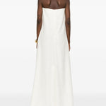 Abito maxi senza spalline in bianco Batakovic - donna 