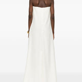 Abito maxi senza spalline in bianco Batakovic - donna 