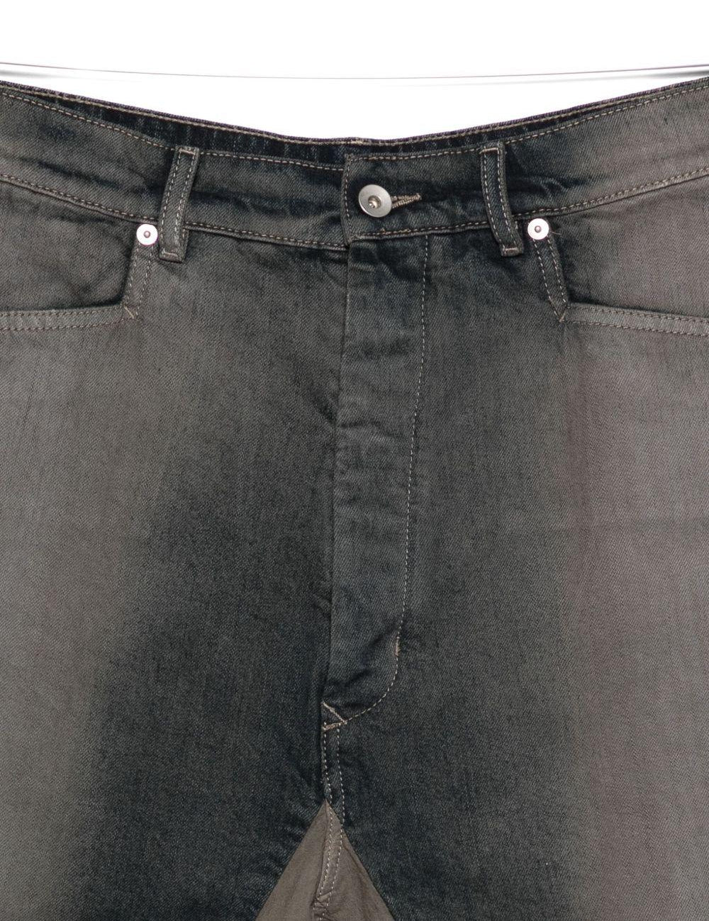 Gonna con spacchi centrali in denim grigio Rick Owens - uomo 