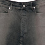 Gonna con spacchi centrali in denim grigio Rick Owens - uomo 