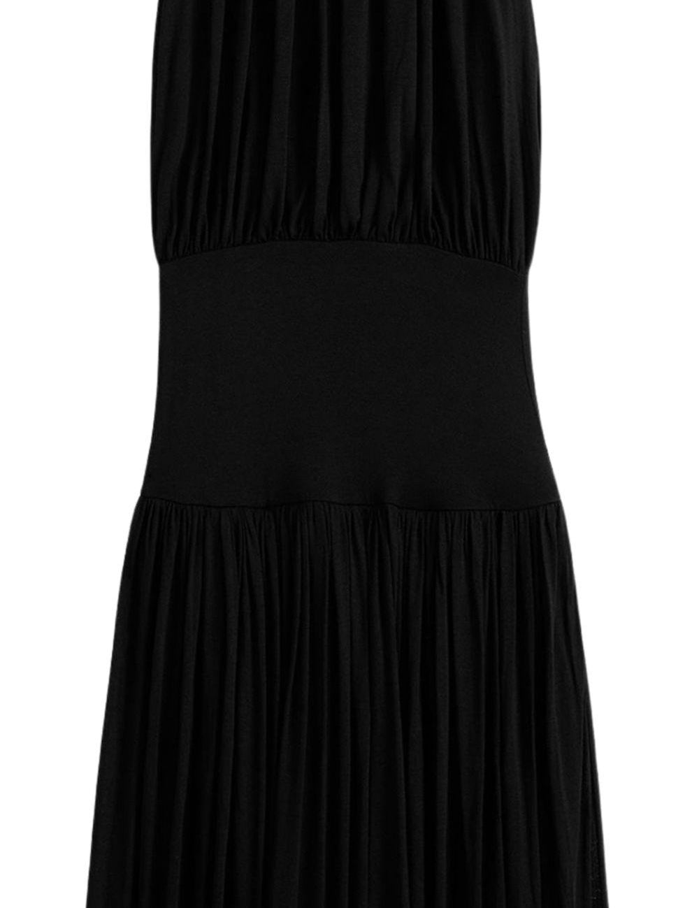 Abito lungo con arricciature in nero Toteme - donna 