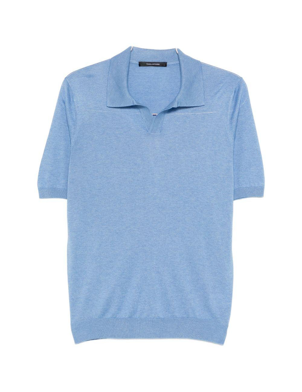 Polo a maniche corte keith in blu Tagliatore - uomo 