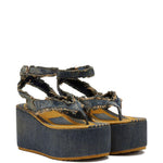 Sandali con plateau in blu Diesel - donna 
