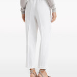 Pantaloni crop con dettaglio a righe in bianco Brunello cucinelli - donna 