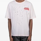 T-shirt con effetto vissuto in bianco Satisfy - unisex 