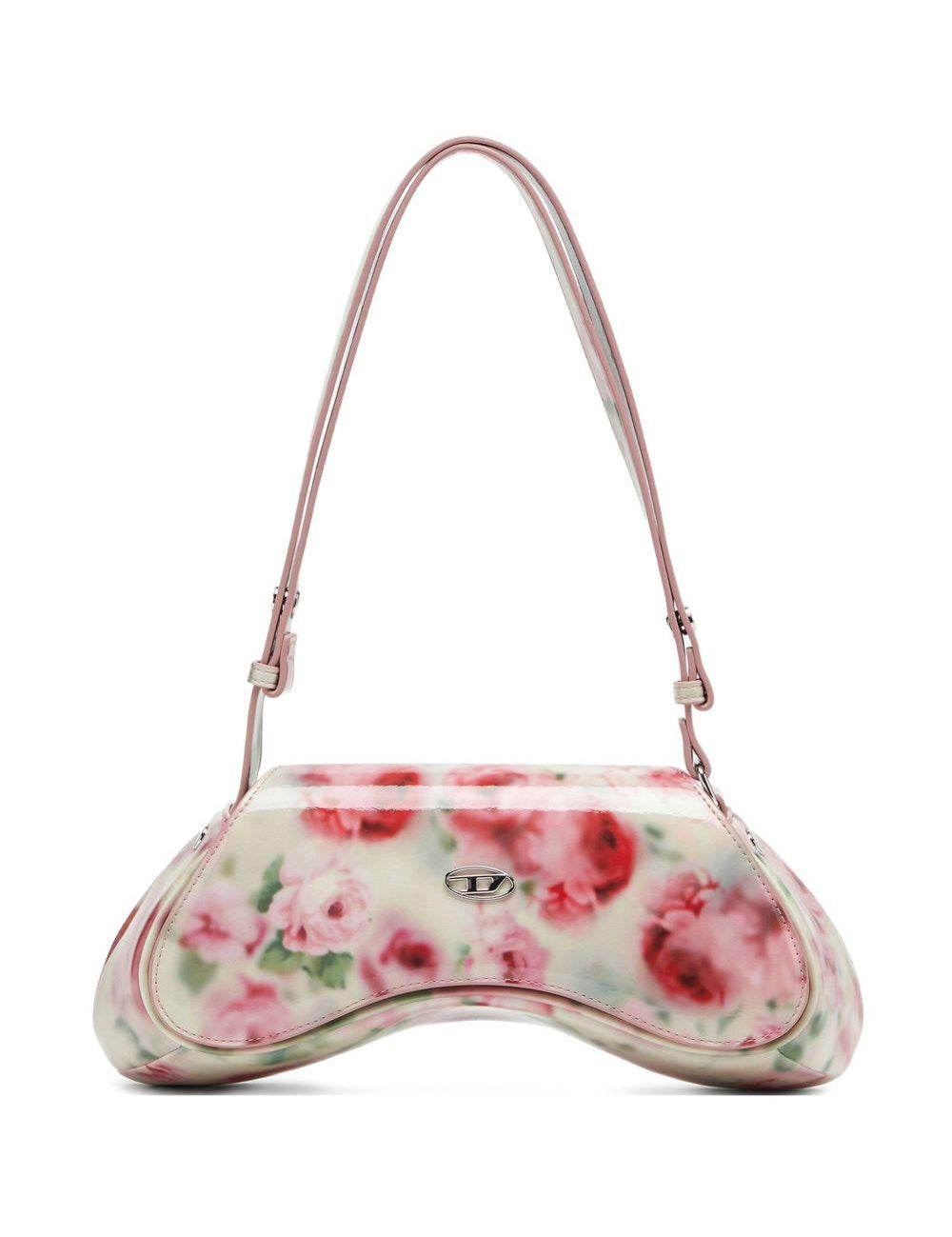 Borsa a spalla a fiori in bianco Diesel - donna 