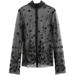 Blusa semi-trasparente con ricami in nero Toteme - donna 