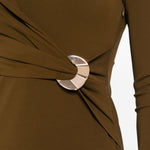 Abito midi con dettaglio in verde Roland Mouret - donna 