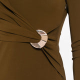 Abito midi con dettaglio in verde Roland Mouret - donna 