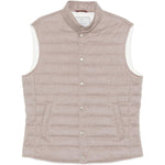 Gilet imbottito con tasche in beige Brunello Cucinelli - uomo 