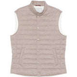 Gilet imbottito con tasche in beige Brunello Cucinelli - uomo 