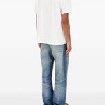 T-shirt in cotone con stampa grafica in bianco Mm6 maison margiela - uomo 