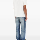 T-shirt in cotone con stampa grafica in bianco Mm6 maison margiela - uomo 