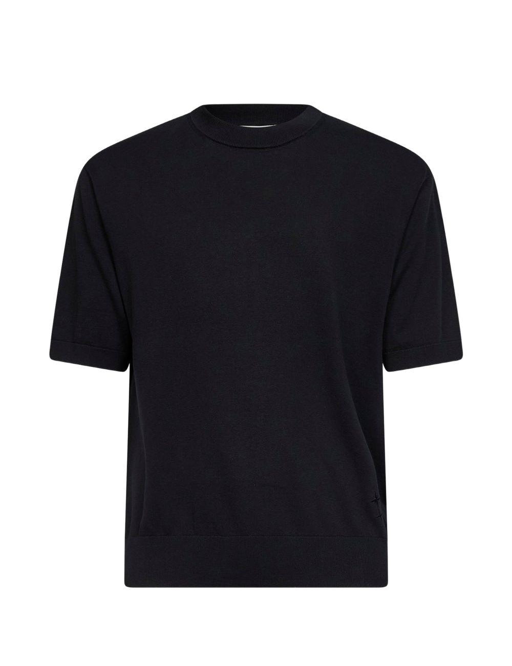 T-shirt a manica corta in nero Laneus - uomo 