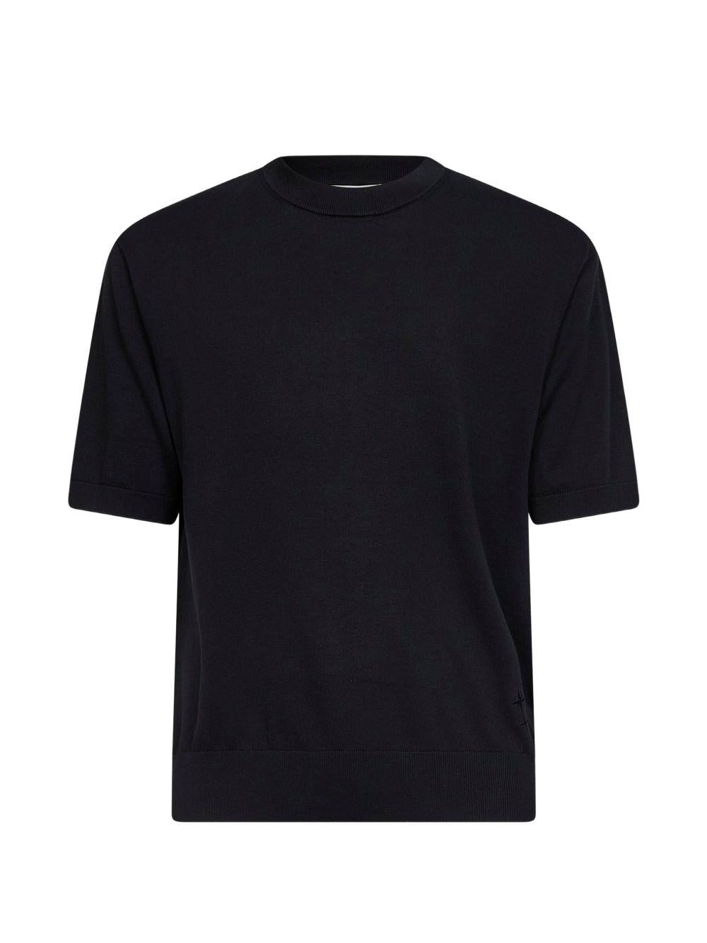 T-shirt a manica corta in nero Laneus - uomo 