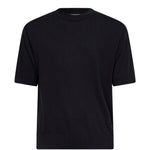 T-shirt a manica corta in nero Laneus - uomo 