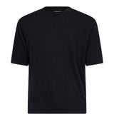 T-shirt a manica corta in nero Laneus - uomo 