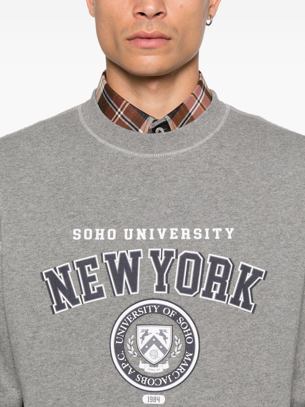 Felpa con stampa New York in grigio A.P.C. X marc jacobs - uomo 
