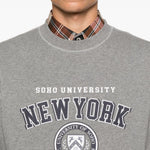 Felpa con stampa New York in grigio A.P.C. X marc jacobs - uomo 