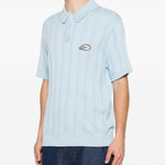 Polo a righe ricamata in azzurro Kidsuper - uomo 