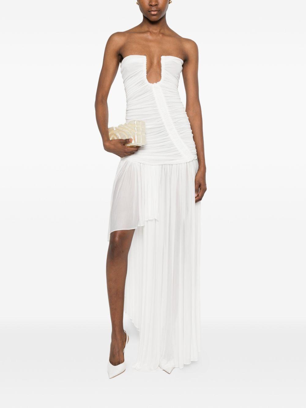 Abito asimmetrico senza spalline in bianco  Christopher esber - donna 