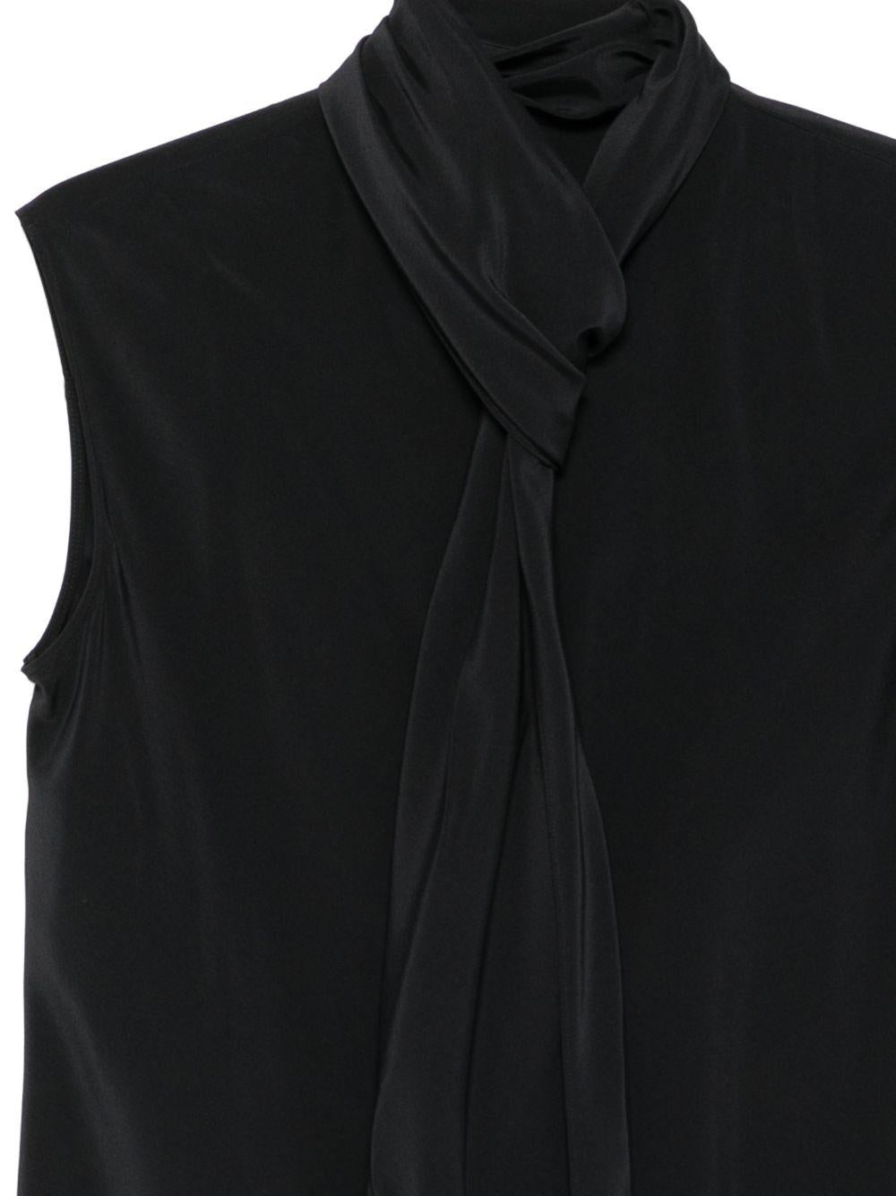 Top con dettaglio a foulard in nero Alberta ferretti - donna 