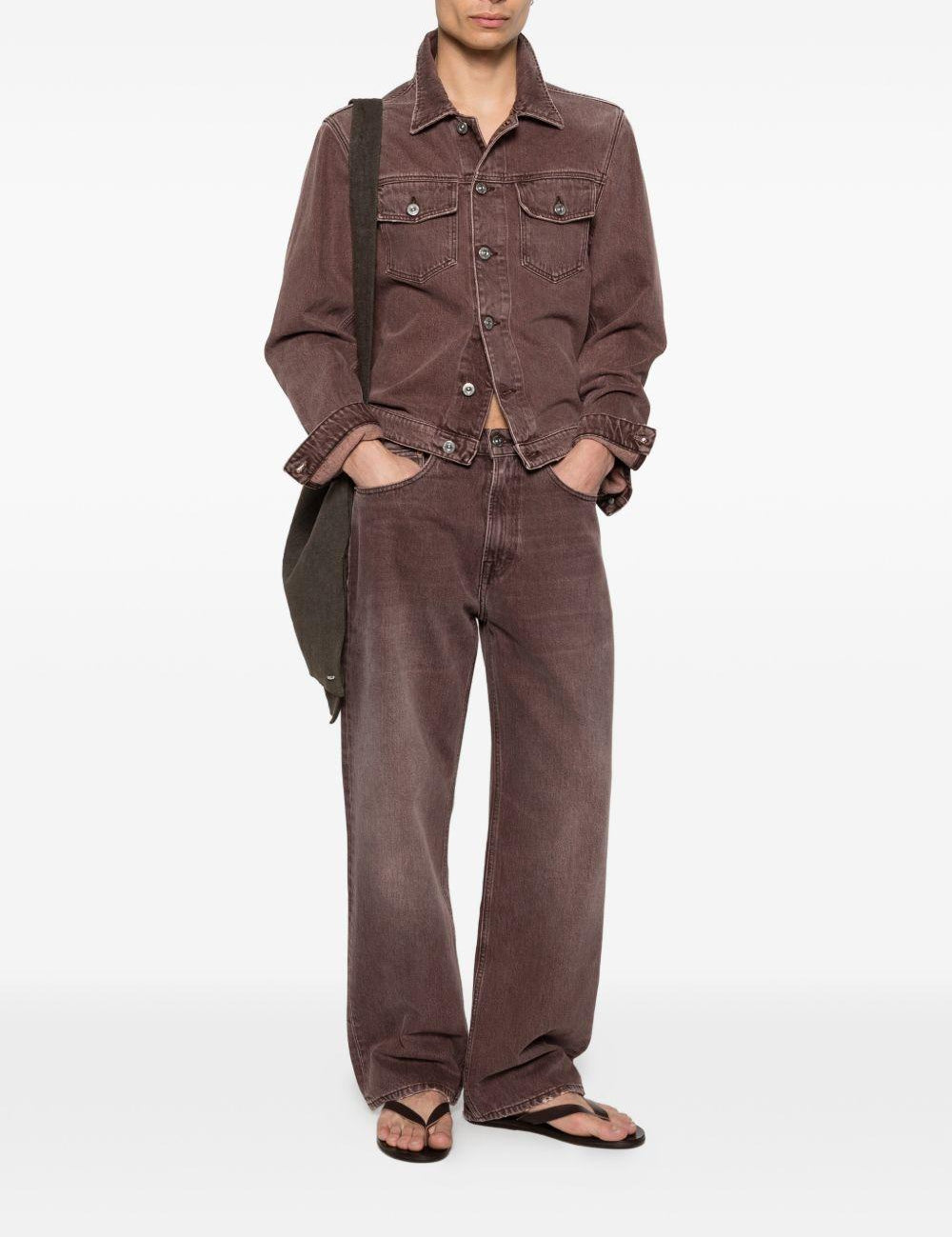 Jeans con effetto schiarito in marrone Our legacy - uomo 