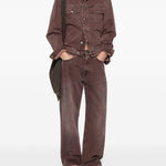 Jeans con effetto schiarito in marrone Our legacy - uomo 