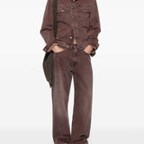 Jeans con effetto schiarito in marrone Our legacy - uomo 