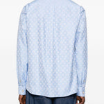 Camicia con stampa monogram in azzurro Casablanca - uomo 