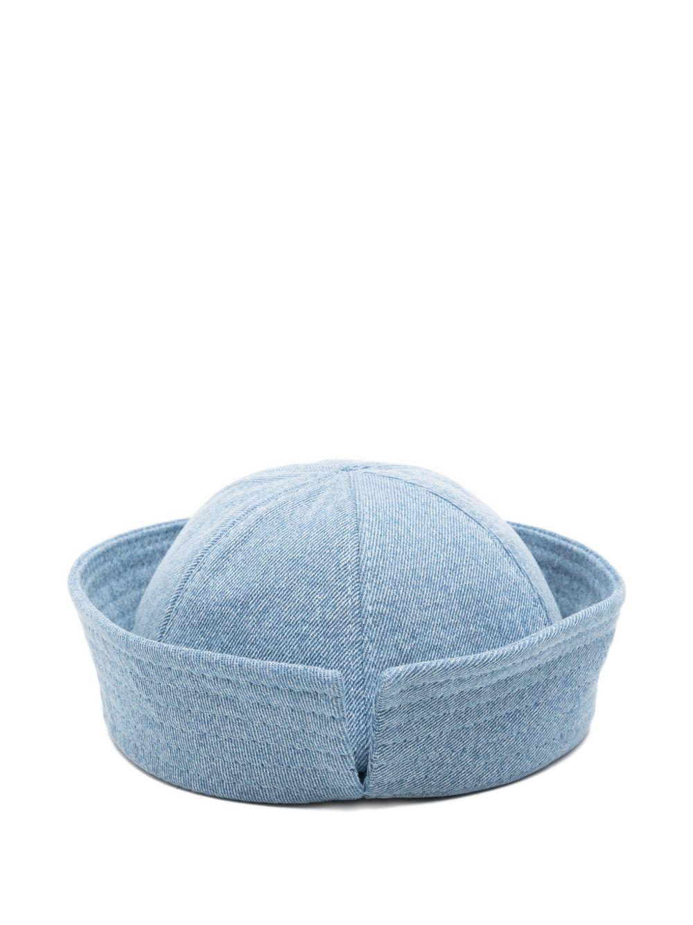 Cappello da marinaio in denim con logo RB ricamato in blu Ruslan baginskiy - donna 