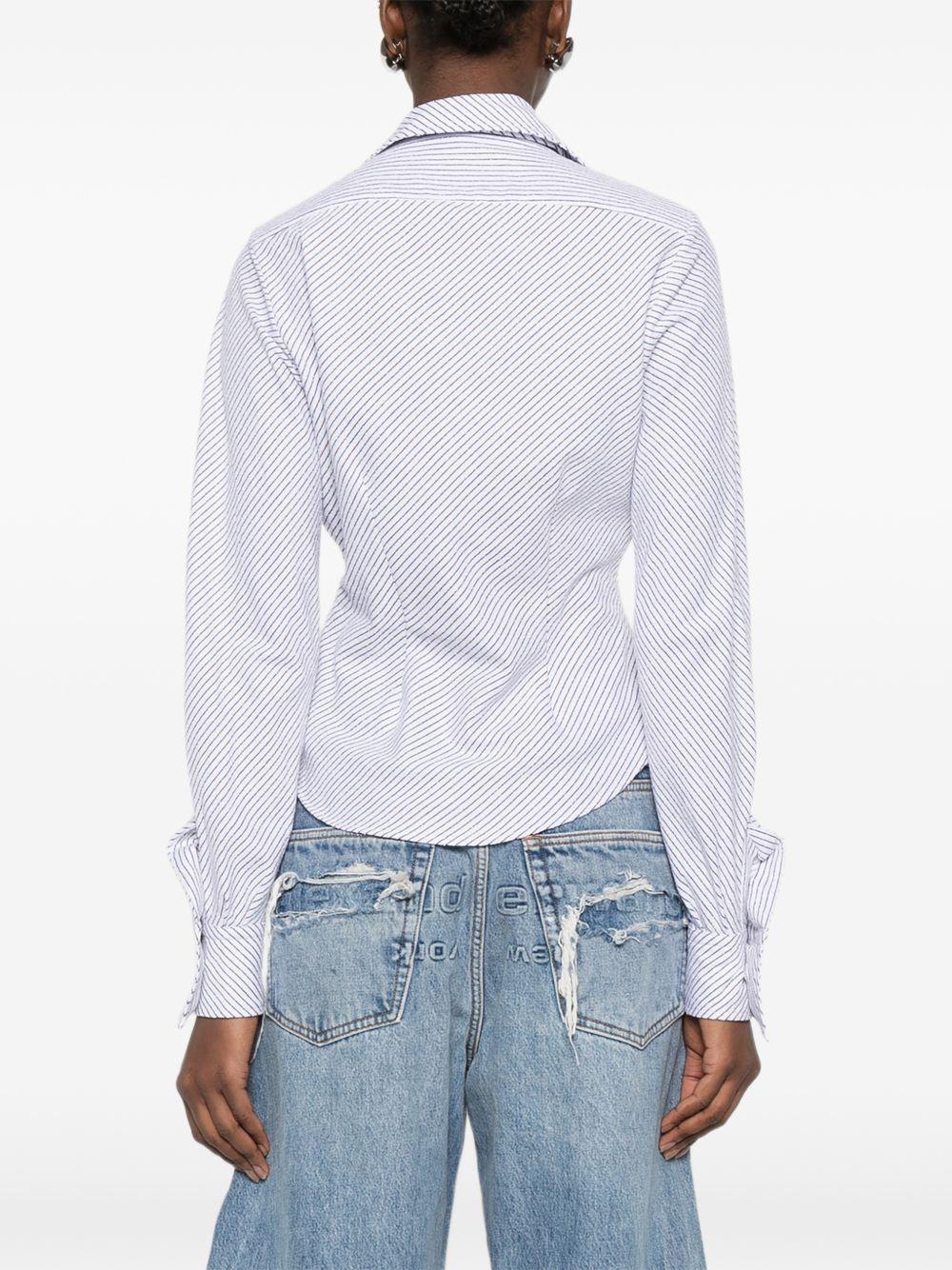 Camicia Drunken a righe in azzurro Vivienne westwood - donna 
