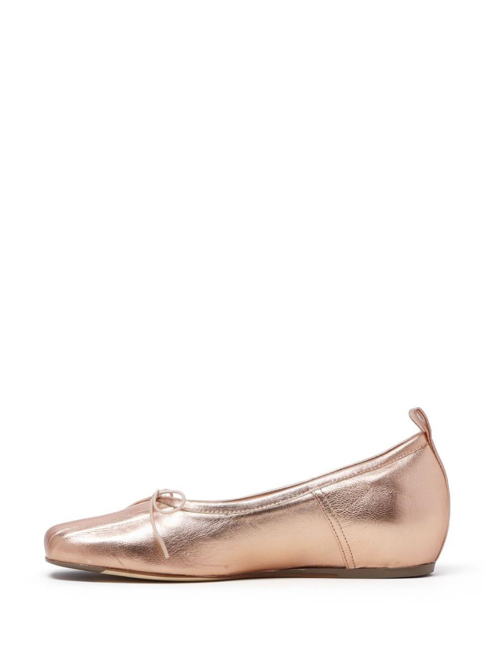 Ballerine con fiocco in oro rosa di Simone Rocha - donna 